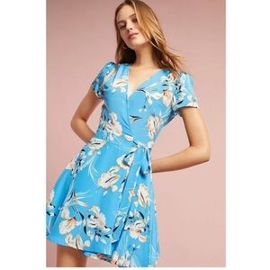 Yumi Kim Kennedy Silk Mini Wrap Dress Size XS